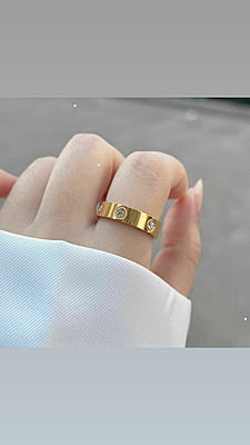 Cartier with Zircons Dupe Ring