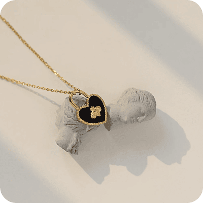 Bee on a Heart Necklace