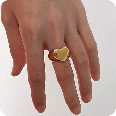 Golden Heart Ring