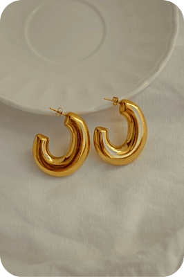 C-Shape Chunky Hoops