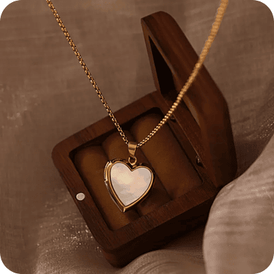 White Heart Locket