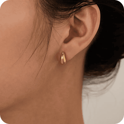 Bottega Dupe Earrings Gold Mini