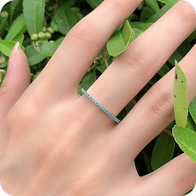 Light Blue Delicate Ring S925